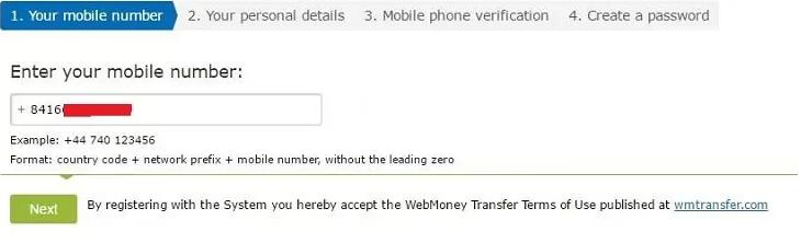 bước 2 đăng ký webmoney