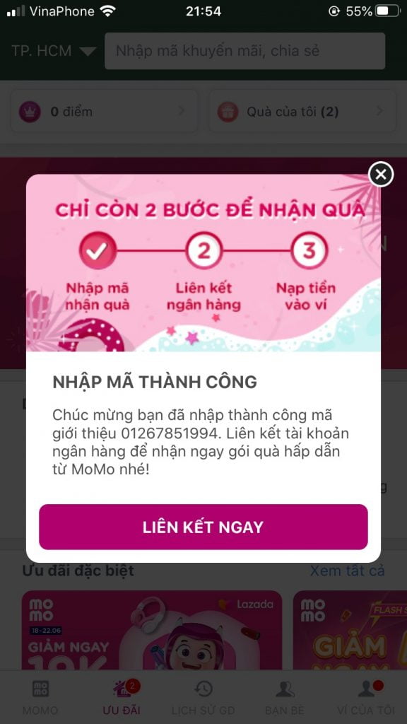 kiểm tra đã nhập chính xác chưa