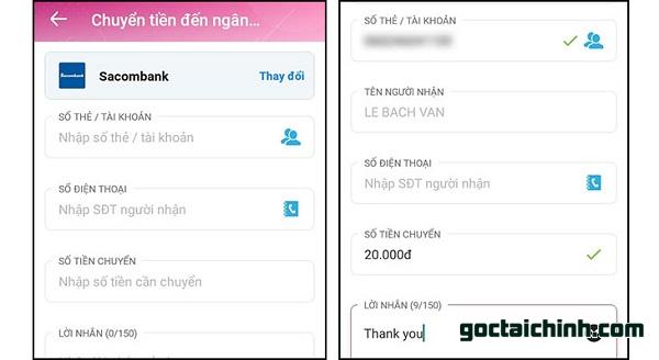 Chuyển tiền từ Momo qua ngân hàng khác