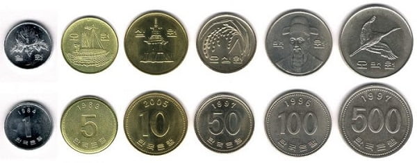 1000 Won đổi bằng bao nhiều tiền Việt