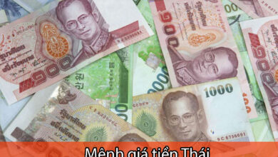 mệnh giá tiền Thái.