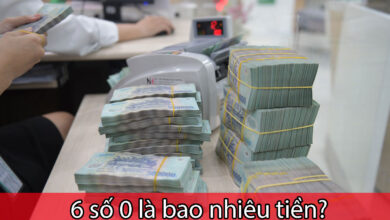 6 số 0 là bao nhiêu tiền