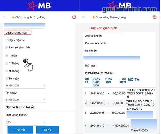 Khách hàng có thể xóa lịch sử giao dịch MB Bank hay không? 