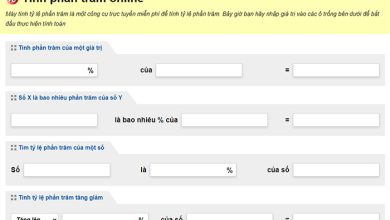 tính phần trăm online